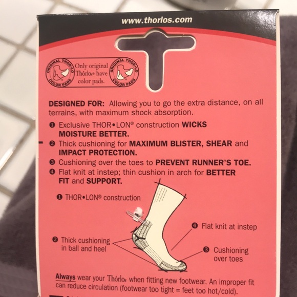 Thorlo unisex large mini crew running sock new conditions - Picture 4 of 6